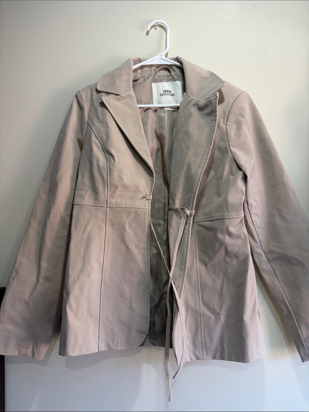 Urban Outfitters Tan Suede Tie-Waist Coat